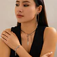 Set Completo Collar + Pulsera + Aros De Lazo Coquette Acero - Miniatura 4
