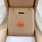 Collar Hoja De Otoño Cadena Acero Inoxidable - Baño Oro 18k - Miniatura 5