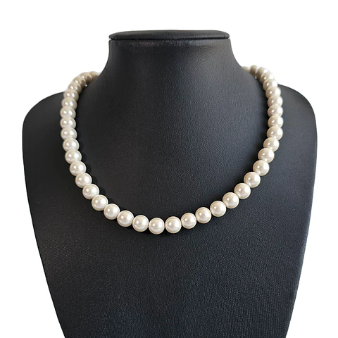 Gargantilla Perlas De Agua Dulce Collar Moda Clásico 45cm