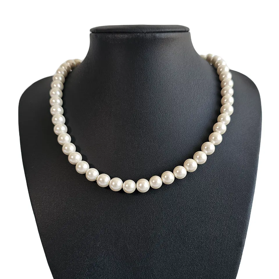 Gargantilla Perlas De Agua Dulce Collar Moda Clásico 45cm 1