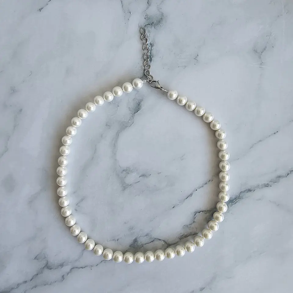 Gargantilla Perlas De Agua Dulce Collar Moda Clásico 45cm 4