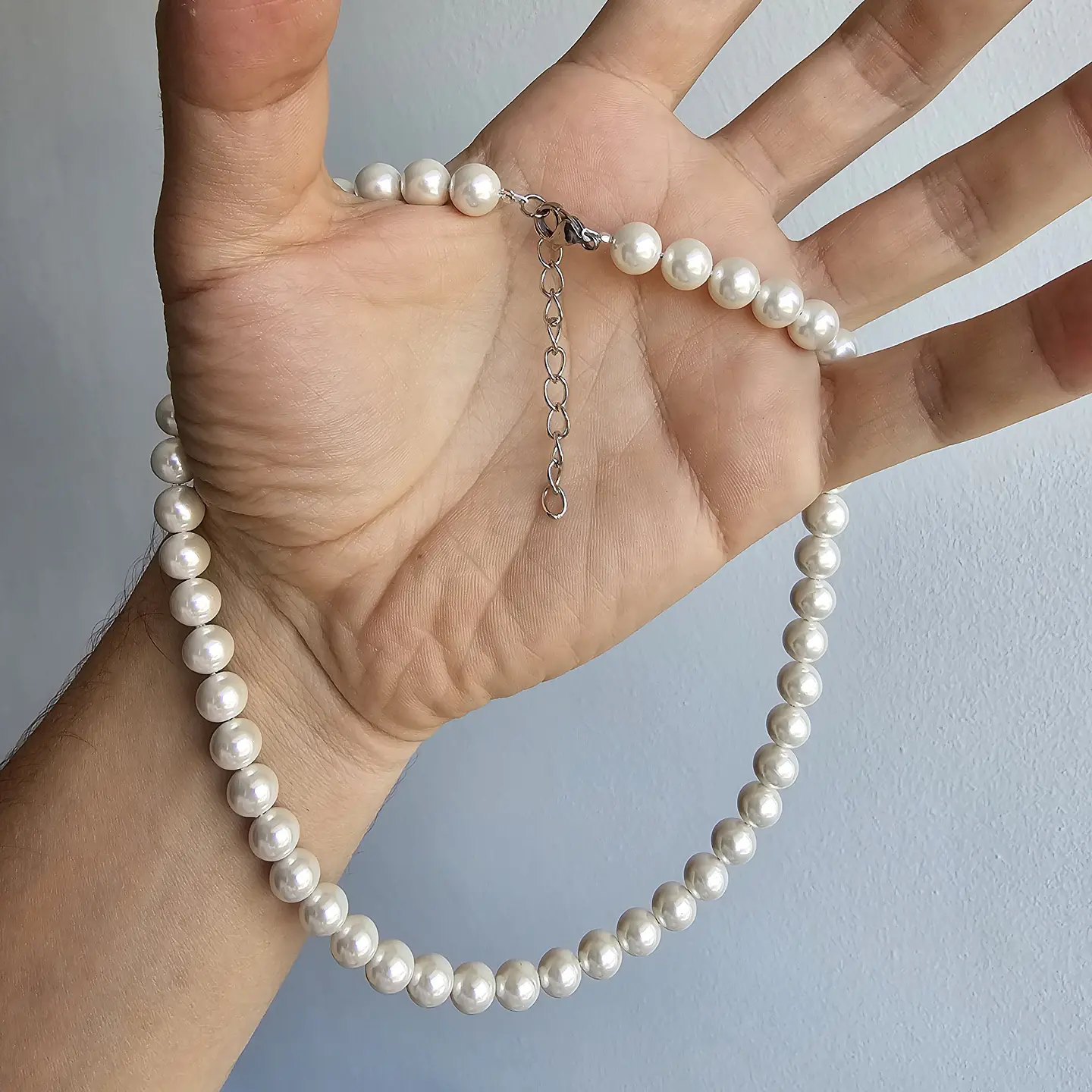 Gargantilla Perlas De Agua Dulce Collar Moda Clásico 45cm 5