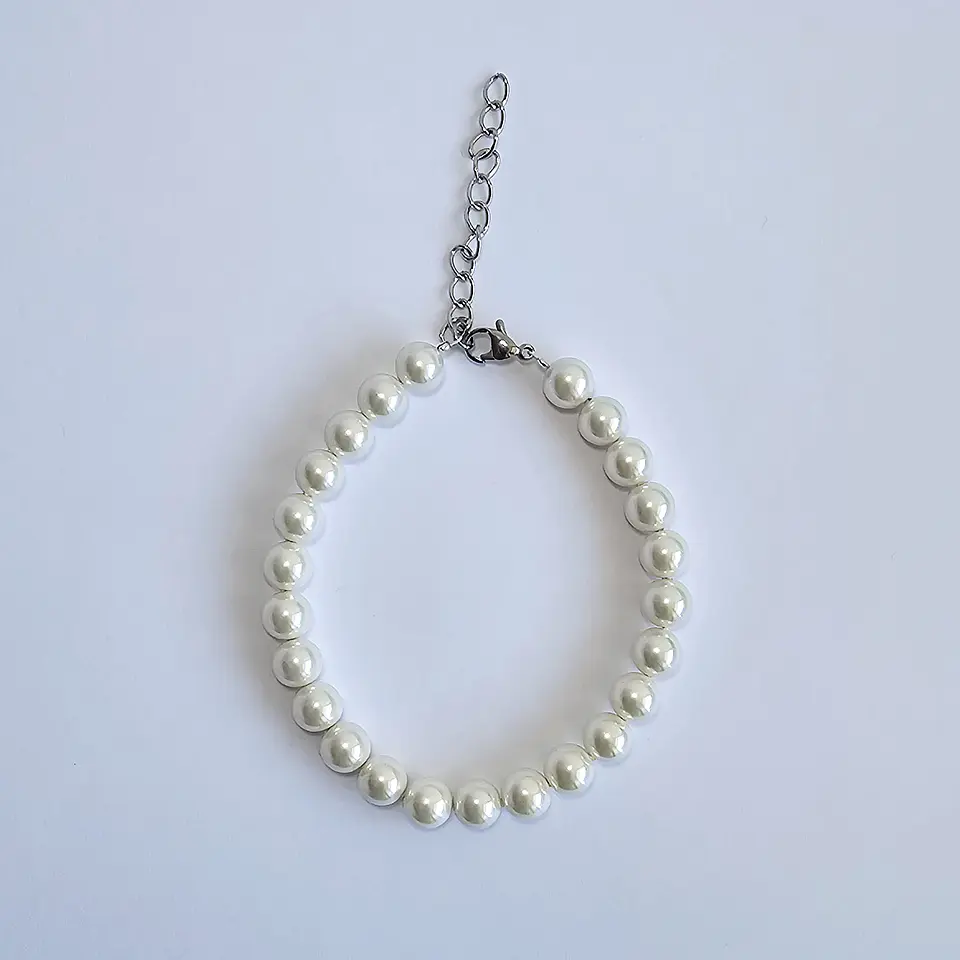 Pulsera De Perlas De Río 8mm Unisex Moda Joyas Aesthetic 3