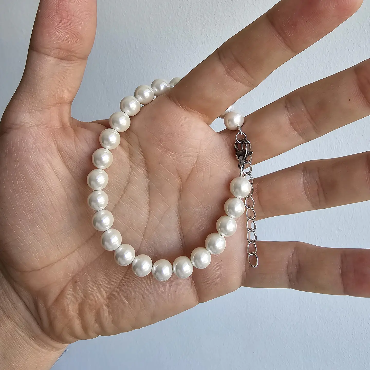 Pulsera De Perlas De Río 8mm Unisex Moda Joyas Aesthetic 5