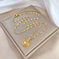 Collar Ostra Concha Con Perla Cadena De Acero - Baño Oro 18k - Miniatura 4