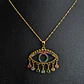 Collar Ojo Turco Cadena Plata Fina 925 Bañado En Oro 18k - Miniatura 3