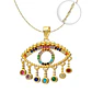 Collar Ojo Turco Cadena Plata Fina 925 Bañado En Oro 18k - Miniatura 1