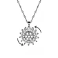 Collar Girasol Giratorio Circones - Acero Bañado Oro 18k - Miniatura 3