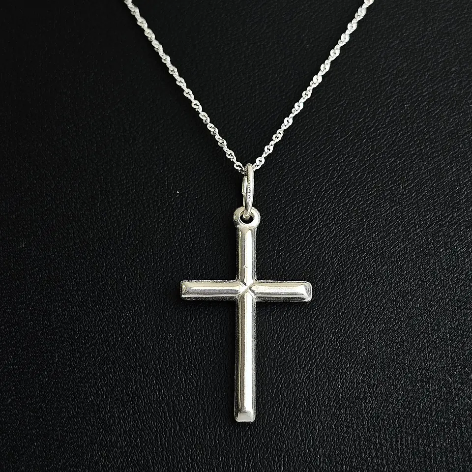 Colgante Plata Fina Italiana 925 Para Hombre Cruz Diseños 5