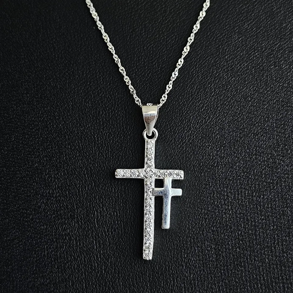 Colgante Plata Fina Italiana 925 Para Hombre Cruz Diseños 8