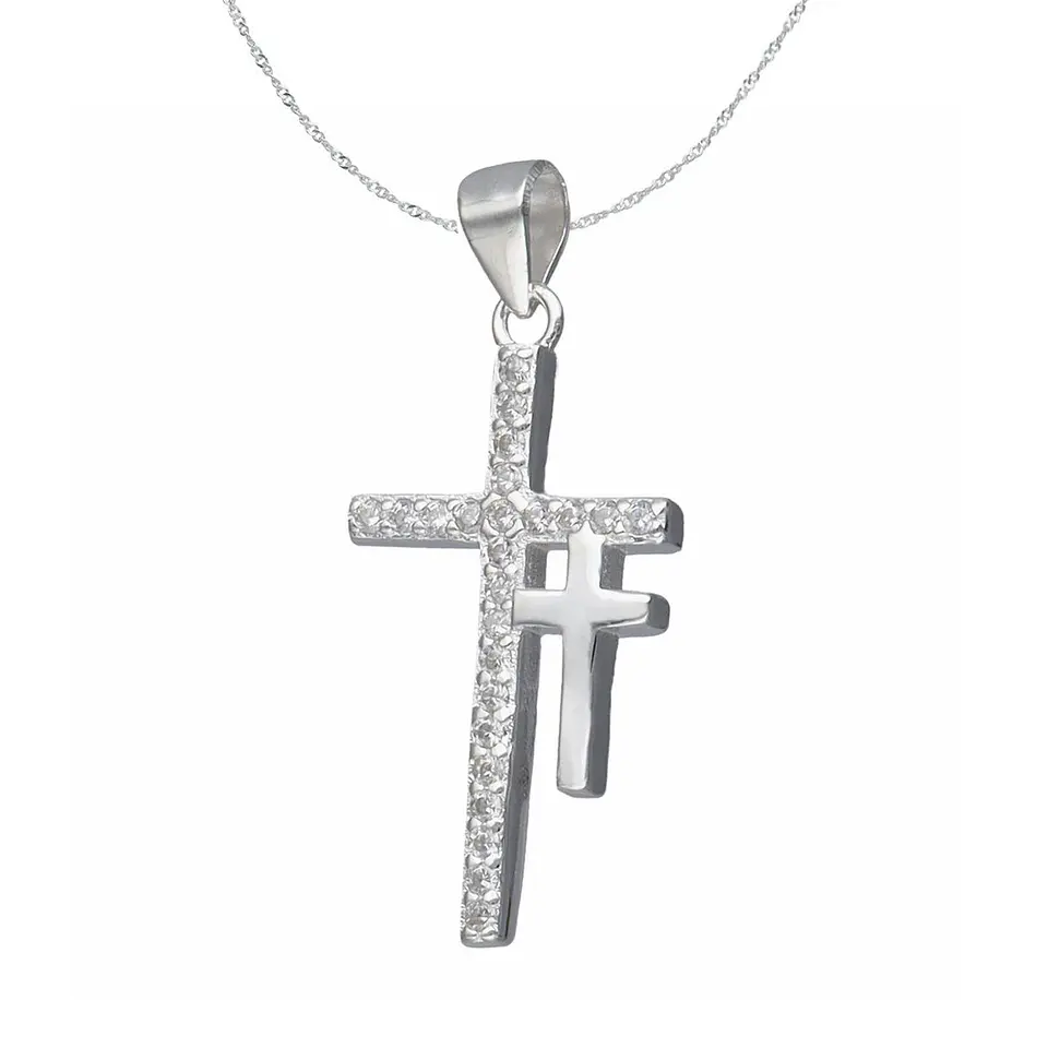 Colgante Plata Fina Italiana 925 Para Hombre Cruz Diseños 7