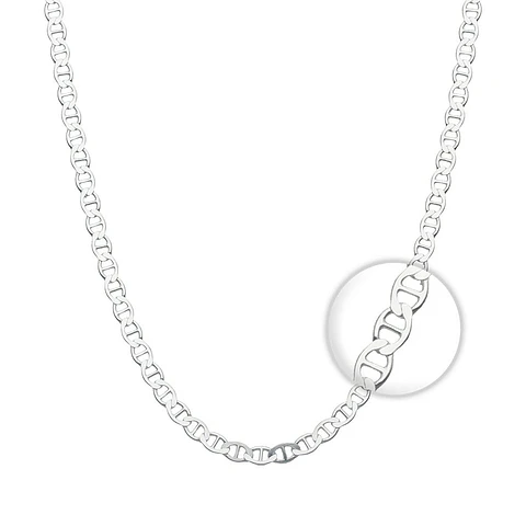 Cadena Plata Fina Ley 925 4mm Collar Gucci Marina Reversible