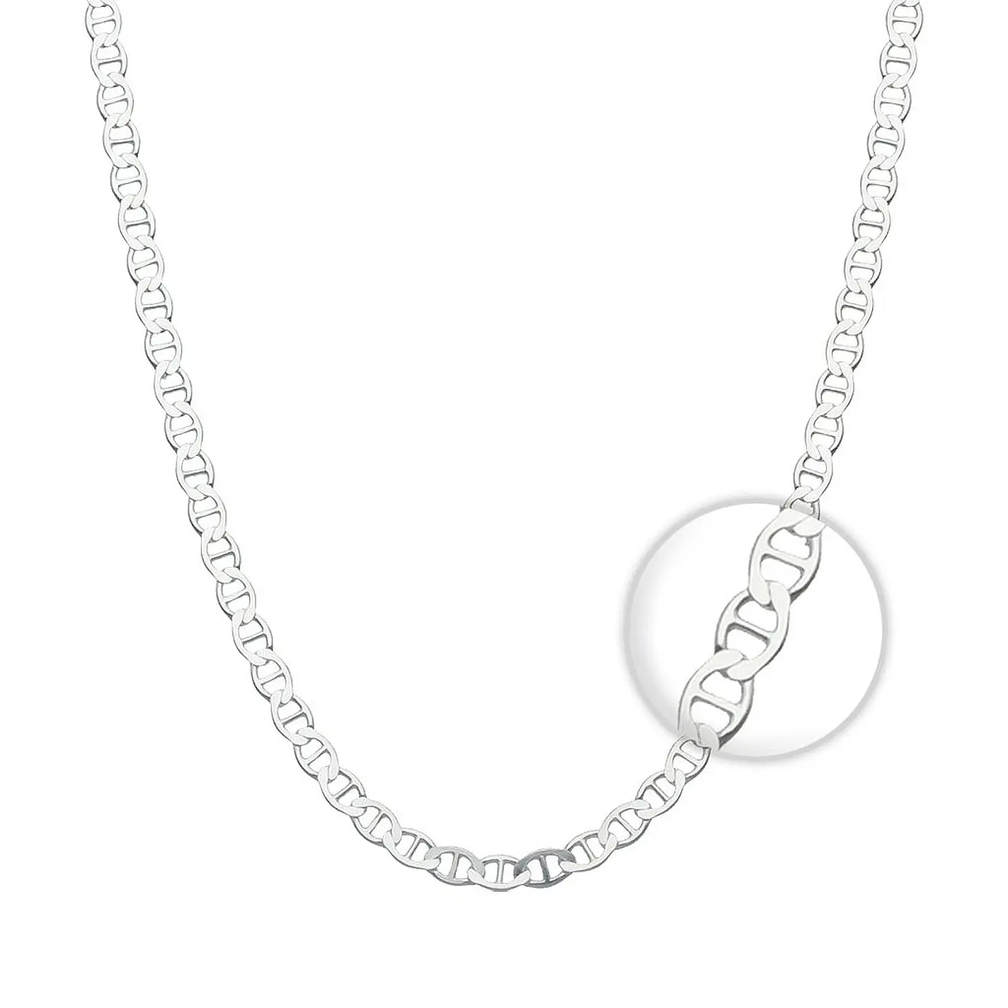 Cadena Plata Fina Ley 925 4mm Collar Gucci Marina Reversible 1