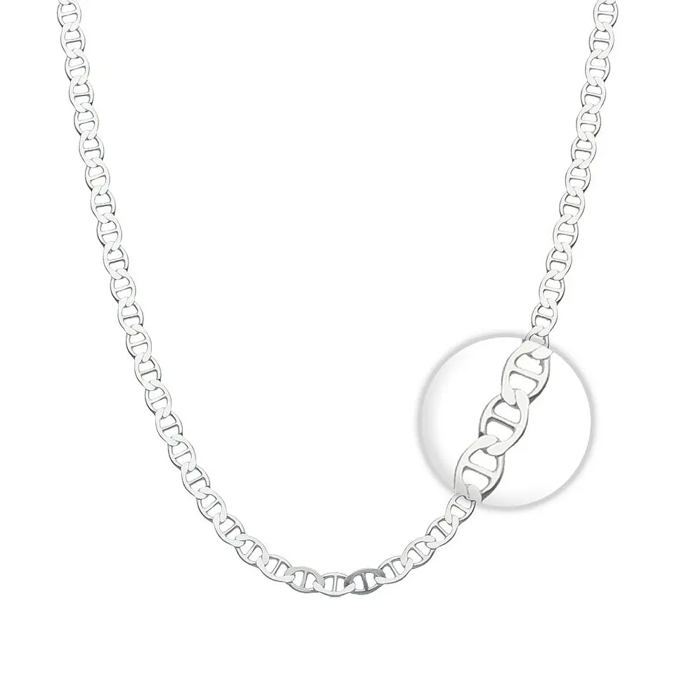 Cadena Plata Fina Ley 925 4mm Collar Gucci Marina Reversible 1