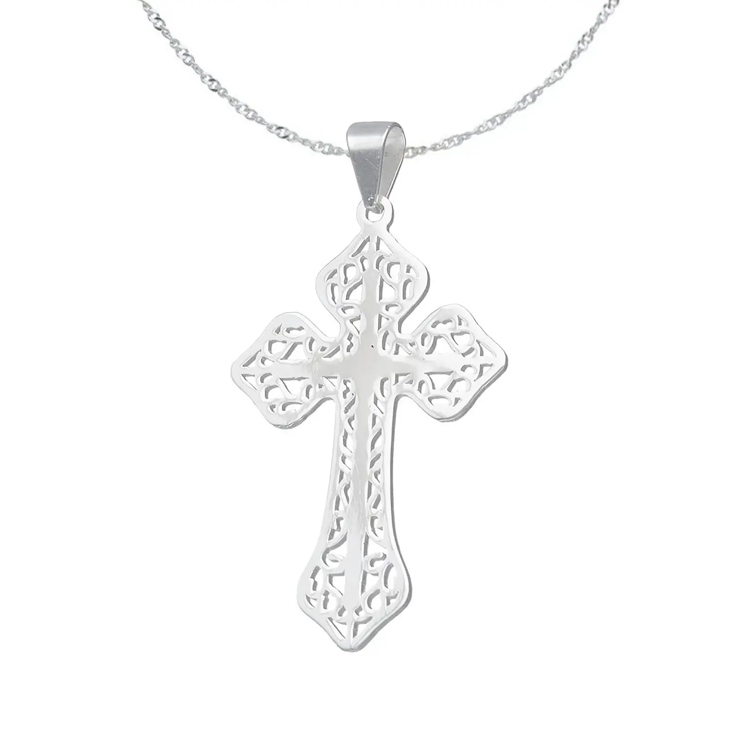 Colgante Plata Fina Italiana 925 Para Hombre Cruz Diseños 10