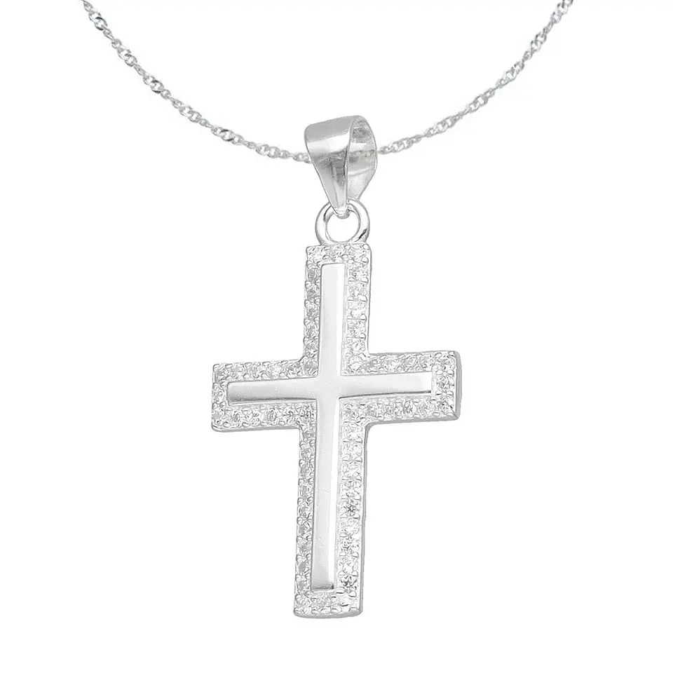 Colgante Plata Fina Italiana 925 Para Hombre Cruz Diseños 13