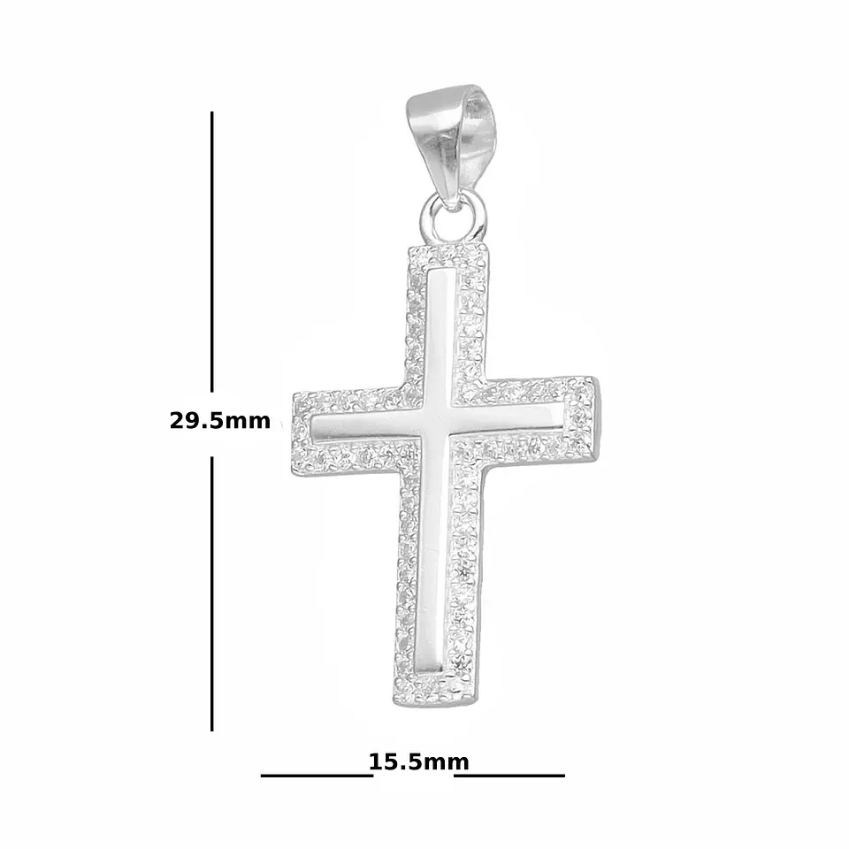 Colgante Plata Fina Italiana 925 Para Hombre Cruz Diseños 15