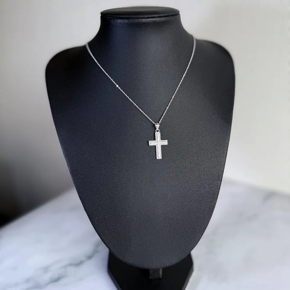 Colgante Plata Fina Italiana 925 Para Hombre Cruz Diseños 14