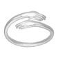 Anillo Abrazo Ajustable Plata Fina Ley 925 Circones Mujer - Miniatura 1