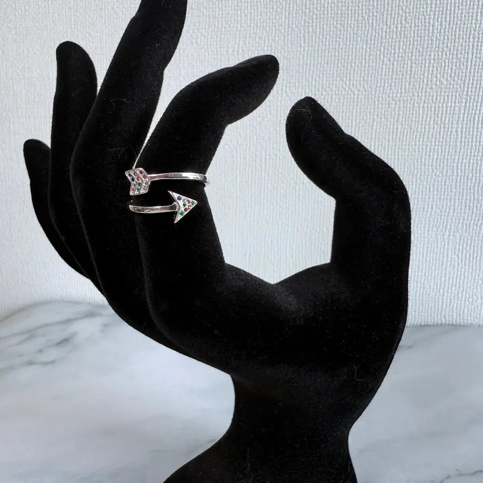 Anillo Flecha Ajustable Plata Fina Ley 925 Circones Mujer 2