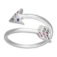 Anillo Flecha Ajustable Plata Fina Ley 925 Circones Mujer - Miniatura 1