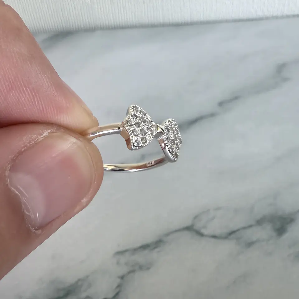 Anillo Lazo Ajustable Plata Fina Ley 925 Circones Mujer 6