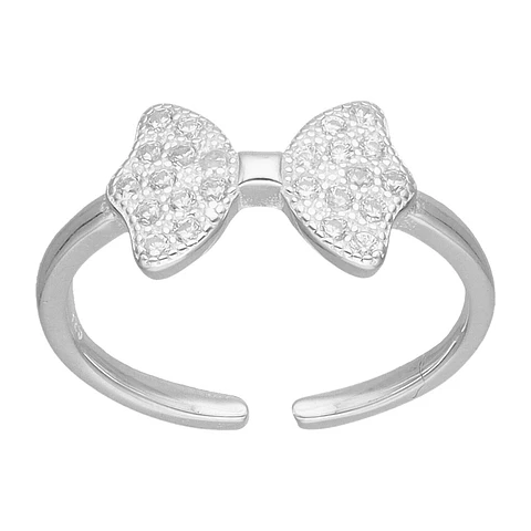 Anillo Lazo Ajustable Plata Fina Ley 925 Circones Mujer