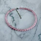 Set Cadena + Pulsera Gargantilla Cuencas De Cuarzo Rosa Unisex - Miniatura 7