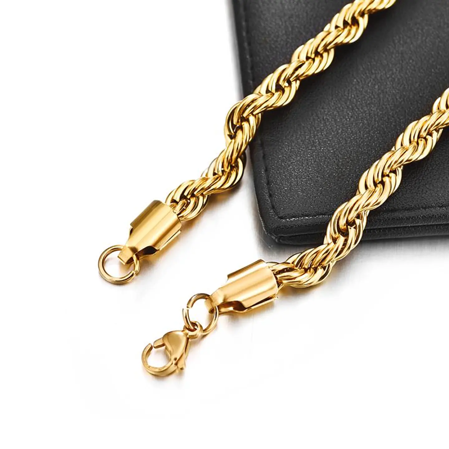 Set Cadena + Pulsera Torbillon Acero Inoxidable 4mm Collar 7