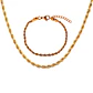 Set Cadena + Pulsera Torbillon Acero Inoxidable 4mm Collar - Miniatura 6