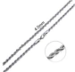 Set Cadena + Pulsera Torbillon Acero Inoxidable 4mm Collar - Miniatura 4