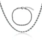 Set Cadena + Pulsera Torbillon Acero Inoxidable 4mm Collar - Miniatura 1