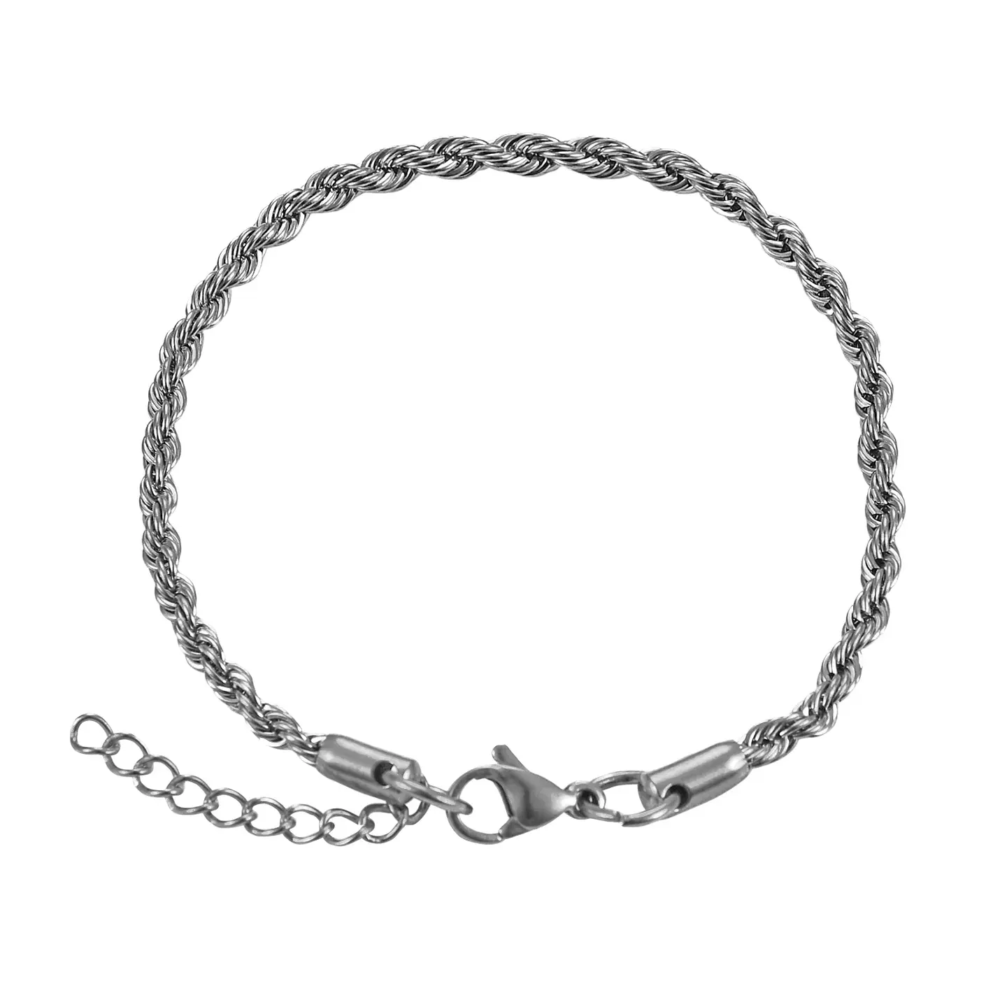 Pulsera Torbillon Acero Inoxidable 4mm 22cm Unisex 4