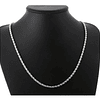 Set Cadena + Pulsera Torbillon Chapado Plata 925 4mm Collar 2