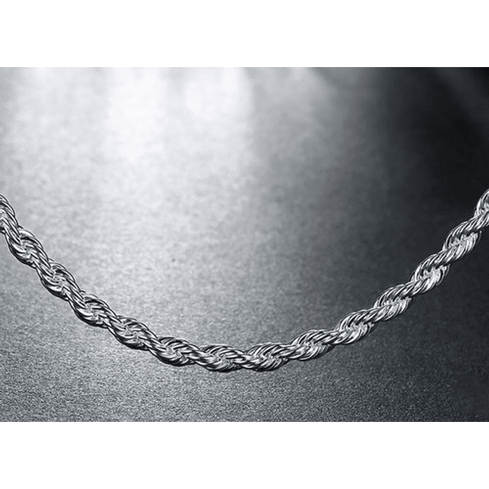 Set Cadena + Pulsera Torbillon Chapado Plata 925 4mm Collar 7