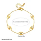 Pulsera Protección Ojo Turco Circones Acero Inoxidable Baño Oro 18k  - Miniatura 2