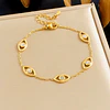 Pulsera Protección Ojo Turco Circones Acero Inoxidable Baño Oro 18k  3