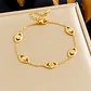Pulsera Protección Ojo Turco Circones Acero Inoxidable Baño Oro 18k  - Miniatura 3