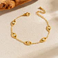 Pulsera Protección Ojo Turco Circones Acero Inoxidable Baño Oro 18k  - Miniatura 5