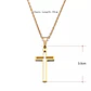 Collar Cruz Hueca Religión Acero Inoxidable Colgante Unisex - Miniatura 8