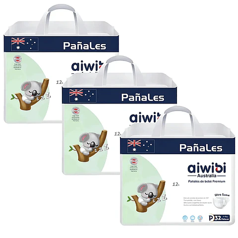 Pañales Aiwibi Premium Talla P - 96 Unidades
