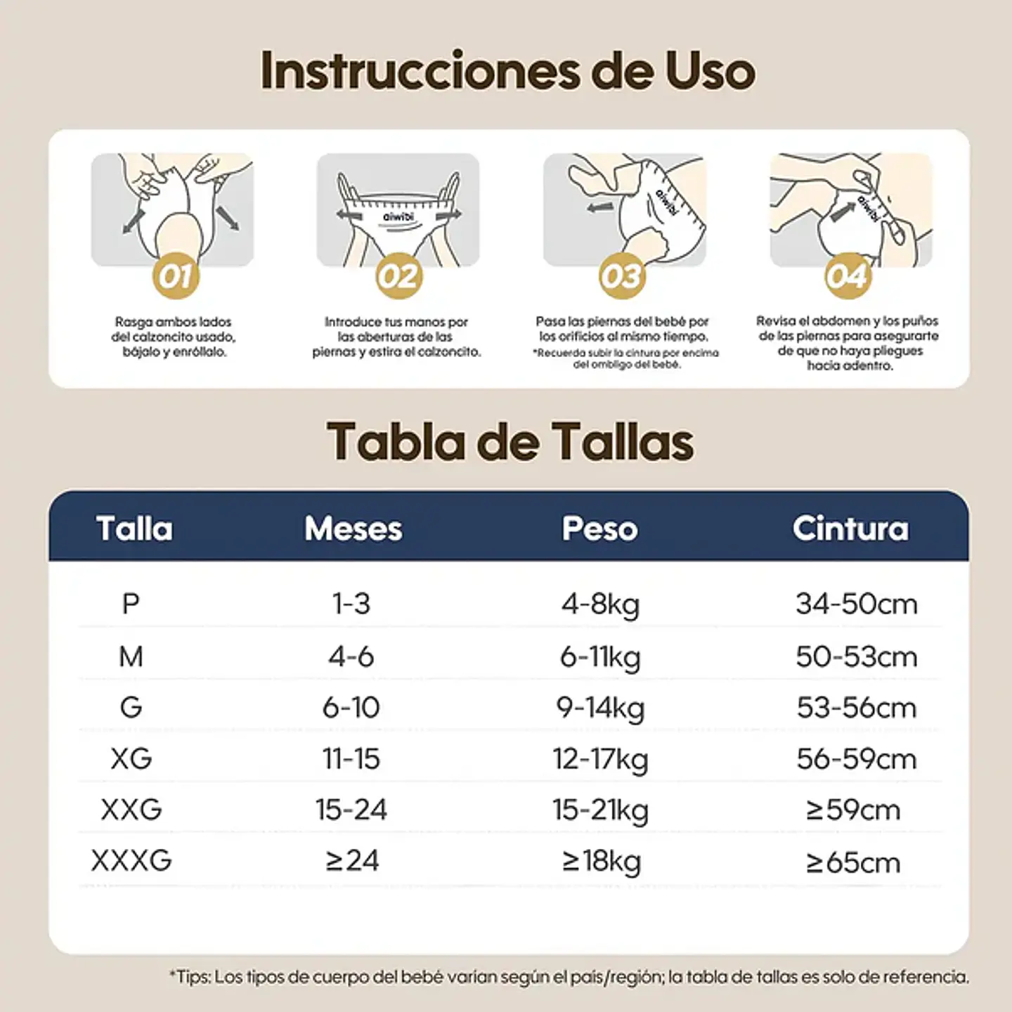 Pañales Aiwibi Premium Talla XXG - 66 Unidades 4
