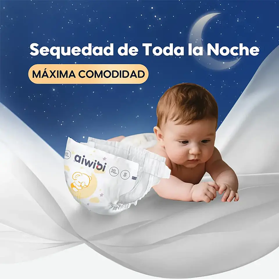 Pañales Aiwibi Dulce Noche Talla P - 60 Unidades 2