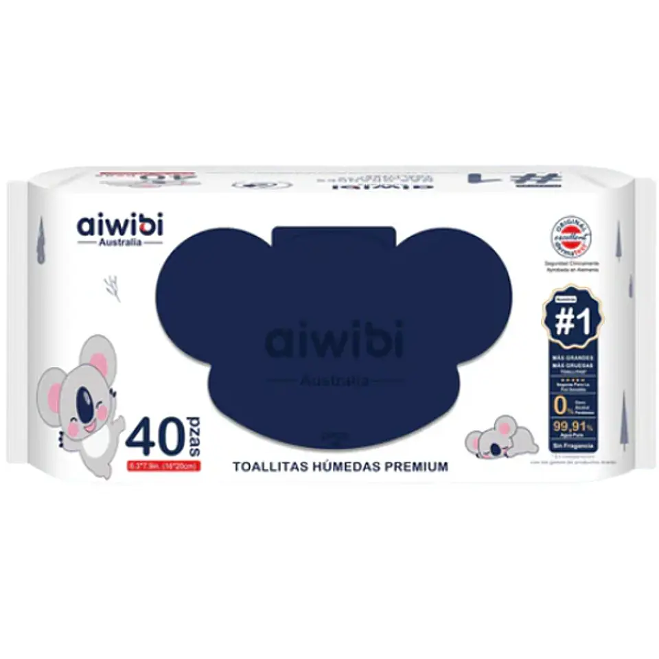 Toallitas Húmedas Aiwibi Premium 40 - 1 Unidad 1