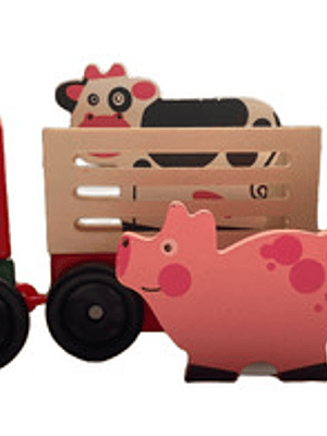 Tren Transporte Animales De La Granja