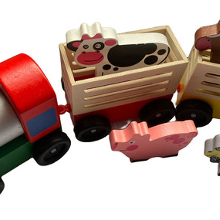 Tren Transporte Animales De La Granja 4