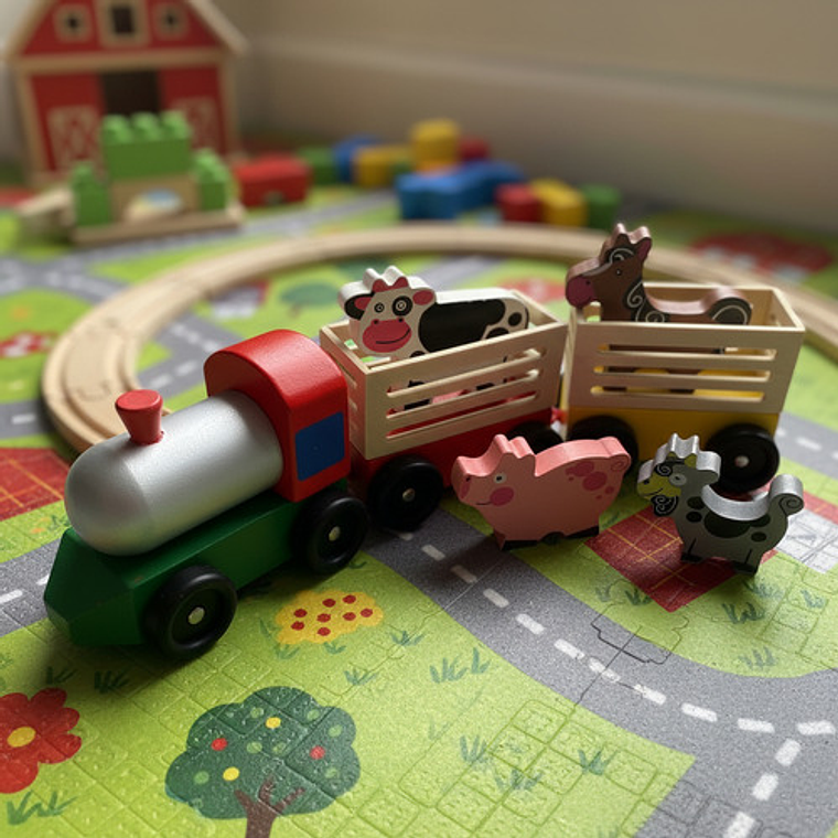 Tren Transporte Animales De La Granja 2