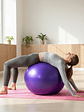 Pelota De Yoga/pilates 65cm Color Morado + Inflador - Miniatura 4