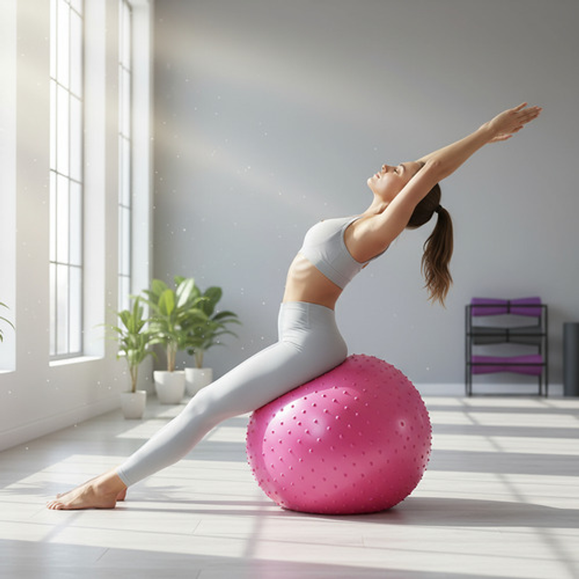 Pelota Balón Pilates / Yoga / Masaje Erizo 65cm  8