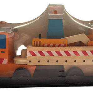 Camión Rampla Madera Construcción Niños Juguete